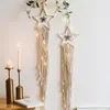 Tapestries Practical Birthday Gifts Tapestry LED Light Beige Cotton Thread Star Shape Christmas Decorations