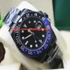 2019 Luxury Watch rostfritt stål med PVD -beläggning Black Blue 116710 keramisk Bezel Automatiska mekaniska män Watches227m