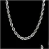 Chains 10Mm Thick 76Cm Long Rope Twisted Chain 24K Gold Plated Hip Hop Heavy Necklace For Mens Drop Delivery Jewelry Necklaces Pendant Dhxt7