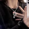 Pendant Necklaces Fashion Delicate Necklace Women Hip Hop Thorns Cross Flash Zircon Chain Bling Punk Style Fine Jewelry Gift