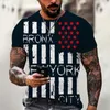 T-shirt da uomo Stagione 2023 T-shirt a maniche corte T-shirt a righe 3D stampata Fashion Party Hip Hop Top