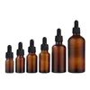 Kozmetik Organizatör 5ml 10ml 15ml 20ml 30ml 50ml 100ml Cam Broşür Şişeler Amber Kahverengi Esansiyel Yağ Pipet Şişesi Boş Altın Siyah Kapak 230926