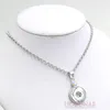 Whole AB Crystal Snap Necklace Interchangeable Snap Pendants Necklace Fit 18mm Snap Buttons Jewelry DIY Bijoux Collier281P