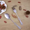 Skedar rostfritt stål hjärtformad sked gaffel söt kaffe omrörande valentiner present kök accessoarer bordsartiklar