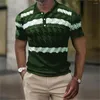 Polos pour hommes Polo Vintage 3D Stripe Print Vêtements de haute qualité Chemise ample surdimensionnée Tops T-shirts doux Été Casual Manches courtes