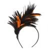 Bandane Prom Tiara Fascia Tea Party Copricapo Piume Capelli Halloween Deflettore Accessori Chiusura Cerchio Miss