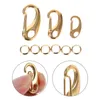 Dog Collars 3 Pcs Bulk Puppy Buckle Pet Harness Clip Key Chain Ring Stainless Steel Cat