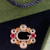 Stilista Spille Spille uomo donna Spilla con pietre preziose colorate Gioielli di marca di lusso per feste242S