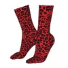 Erkek çorap leopar baskılı kırmızı kadın moda hip hop bahar yaz sonbahar kış hediyesi