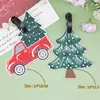 Creatieve Kerstboom Bagagelabel Cartoon PVC Silica Koffer ID Adres Houder Draagbare Label Bagagelabels Reisaccessoires