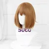 Party Supplies Anime K-On Cosplay Wig Yui Hirasawa 33cm Kort värmebeständig syntetisk hår Halloween-tillbehör