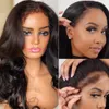 Kinky Edge Hairline Lace Front Wigs Body Wave 13x4 Lace Frontal Human Hair Wigs with Curly Baby Hair Pre Plucked Glueless Frontal Wig 150% Density 16inch