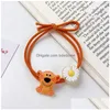 Hair Rubber Bands Glow In The Dark Ornaments Cute Cartoon Headband Hairband Daisy Trinkets Headwear Female Accessories Ropes Drop Deli Dhpaq