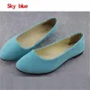 Dress Shoes Fashion Women Shoes Woman Flats High Quality Slip-On Shoes Pointed Toe Rubber Women Flat Shoes Ballet Plus Size 230925