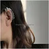 Ear Cuff Clip Earring Spine Bone Rhinestones Hollow Punk Hip Hop No Piercing Un Jewelry For Women Men 230214 Drop Delivery Earrings Dh2M9