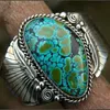 Bague de mariage s bague bohême rétro géométrie naturel Turquoise argent couleur incrustée fleur bague fête bijoux accessoires 230926