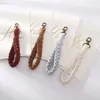 Keychains 2023 Trendy Summer Mobile Phone Chain Macrame Cotton Handmade Soft Anti-lost Key Lanyard Jewelry Charm For Women