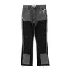 Jeans voor heren Street chic gespikkelde inktkleurmatch Y2K Baggy jeans voor heren Patchwork Rage Fringe Micro-denimbroek Oversized losse cargobroek 230926