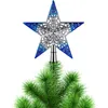 Dekoracje świąteczne 1PC Topper Star Dekoracja plastikowa 5 punktów pustej dekoracje