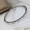 Luxury Charm Women Jewelry Silver Bangle Classic Serpentine Style Inlaid med Diamond Design italiensk märke Fashion Simplicity Designer Gorgeous Lady Bracele