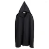 Men's Wool Coat M-4XL Woolen Male British Wind Long Section Korean Version Of The Loose Hooded Wizard Hat Cape Cloak Shawl Versatile