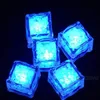 Färgglada glöd isbitar led induktion Ice Cube Light Wedding Bar Party Decoration Supplies Bedroom Glow Lights Ormament Th1122