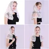 Hijabs White Bride Flower Lace Muslim Church Chapel Veil Mantilla 230509 Drop Delivery Fashion Accessories Hatts Scarves Glars Wraps DHBDD