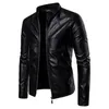 Men's Fur PU Leather Jacket Men Winter Fleece Military Casual Leahter Male Motorcycle Windbreaker Chaqueta Cuero Hombre