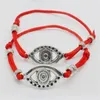 50pcs hamsa string evily eye lucy red cord調整可能なブレスレットnew293k