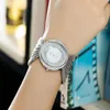 BAOHE Marque Arrivée Luxueux Dames Montre-Bracelet Cadran Éliptique Large Argent Maille Bracelet Montre Femmes Mode Montres Quartz Poignet255O