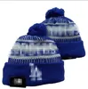 Bonnet Dodgers Bonnets Équipe de baseball nord-américaine Patch latéral Hiver Laine Sport Tricot Chapeau Crâne Casquettes A0