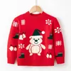 Kardigan Christmas Boys Girls Sweter Autumn Winter Jerseis Pullover Knitted Deer Elk Elk Kidsshirts Knitwear Tops 2309925