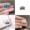 Charms 50Pcs Cute Enamel Bus Car Charm For Bracelets Pendants Necklaces Earrings Keychains Bookmark Wholesale Diy Handmade Jewelry Dro Dhild