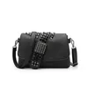 Hot Black Color Unique Design Fashion Casure Off Office Bag All-Match Big Women's Cool Handbag Fashion Punk Skull Rivet Bags