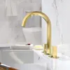 Rubinetti per lavandino del bagno Rubinetto per lavabo diffuso in ottone Miscelatore per acqua fredda e montaggio su piano Rubinetto Oro / Oro rosa / Nero