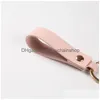 Chaveiros Moda Pu Couro Chaveiro Strap Cordão Cintura Carteira Chaveiro Titular Carro Chaveiros Jóias Presente Gota Entrega Dhnwm