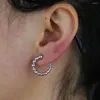 Hoop Earrings 2023 Arrived Gold Color Circle Beaded Shaped Earring For Girl European Women Multi Piercing Stacking Huggie