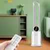 ECHOME Bladeless Fan Electric Floor Fan Remote Control Shaking Head Energy Saving Air Cooling Household Mini Air Conditioner