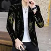 Męska wełna 2023 luksusowy garnitur jesienne zimowe modne przystojne garnitury koreańskie młodzieżowe sztruk 3xl-m