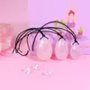 Jade Yoni Egg Set Boule de massage de guérison en quartz rose naturel et bâton de massage Outil d'exercice Kegel Masseur vaginal musculaire du plancher pelvien