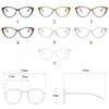 Lunettes de soleil monture transparente Anti-UV rayons bleus imprimé léopard ultra-léger miroir plat lunettes PC couleur unie optique