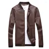 Men's Fur 2023 Spring Autumn Men Leather Jackets Classic Slim Fit Male PU Coats Motorcycle Biker Streetwear Smart Casual