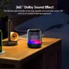 Mini luz noturna, alto-falante Bluetooth com show de luzes coloridas de alta qualidade, subwoofer de caixa de som pequena sem fio com luz pendente, home theater portátil