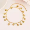 Nuova moda coreana Fine giallo 14K vero oro massiccio GF Fascino illimitato Bracciale multi-elemento allunga Taglia lunghezza Cavigliera Estate St242c