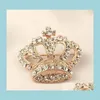 Indumento decorativo di cristallo per le donne Matrimonio nuziale lucido strass Crown Dress Pin Zdms5 Pin Spille O6Dth247O