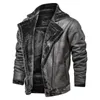 Men's Fur 2023 Jacket Plus Size Warm Padded Motorcycle Outdoor Cotton-padded Zipped