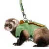 Fournitures pour petits animaux Gilet pour chat Laisse Harnais pour furet Lapin réglable Animaux en marche Corde Traction Hamster Sécurité pour animaux de compagnie La couleur de la cloche est aléatoire 230925