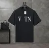 남성 디자이너 T 밴드 T 셔츠 패션 블랙 흰색 짧은 슬리브 레터 패턴 티셔츠 크기 XS-4XL#WZC2