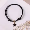 Beaded Bangle 2 PCS/Set Par Armband Black White Rope Star Heart Armband For Women and Men mode parade gåvor Älskare Nya 230925