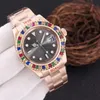 Montre montres de créateurs bracelet en acier en cuir de diamant montre pour hommes étanche en acier inoxydable multicolore saphir